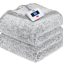 Sealy Electric Blanket Twin Size, Soft Sherpa Heated Blanket Single Control with 10 Heating Levels & 1 to 12 Hours Auto-Off Settings Over-Heated Protection 62"x84" Machine Washable, Charcoal 