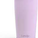 SANDJEST Purple Tumbler 20oz Stainless Steel Double Wall Vacuum Insulated, Travel Coffee Cup, Gifts for Men Women Birthday Christmas