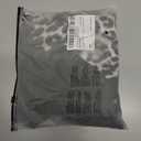 Women's Leopard Print Blouse Wrap V Neck Short Sleeve Button Front Summer Shirt (S)