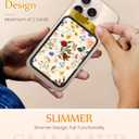 2 x Kidcube Phone Stand Compatible with Magsafe - Magnetic Stand Cell Phone Grip Finger Kickstand Slot Card Holder for Back of Phone Cute Flower Girly Kawaii Women Girls for iPhone 16/15/14/13/12 Series