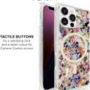 Flaunt Official Square Protective Case - Compatible with iPhone 16 Pro - Compatible with MagSafe & Wireless Charging - Drop-Tested & Shockproof - (Rainbow Confetti Tortoise Shell)