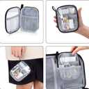 Trunab Medicine Storage and Organizer Bag Empty, Pill Bottle Organizer with Portable Small Pouch, Home First Aid Box for Emergency Medication, Supplements or Medical Kits (Bag Only)(Patent Design)