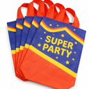 Gift Bags 17 Pcs, Party Theme, High Quality Fabric, Red and Navy Blue
