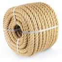 Vanhench Climbing Rope, Jute Rope 1IN X50Feet, Heavy Duty & Thick Rope for Tug of War Rope, Team Building Games for Carnival Party, Bundling, Sisal Rope, Hemp Rope for Nautical Rope Crafts Swing Rope