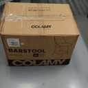 COLAMY Bar Stools Set of 2, 26.18" Counter Height Swivel Stools with Thick Padded Seat, Adjustable Footrest & 360 Rotation, Soft Fabric Upholstery for Kitchen Island/Home Bar/Cafe, Beige : Home & Kitchen