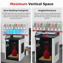 H2 Series AMS Stand Holder for Bambu-Lab H2D H2S H2C 3D Printers, Space Saving AMS Stack to Hold 2 AMS/AMS 2 Pro, AMS HT Storage Stacks Compatible