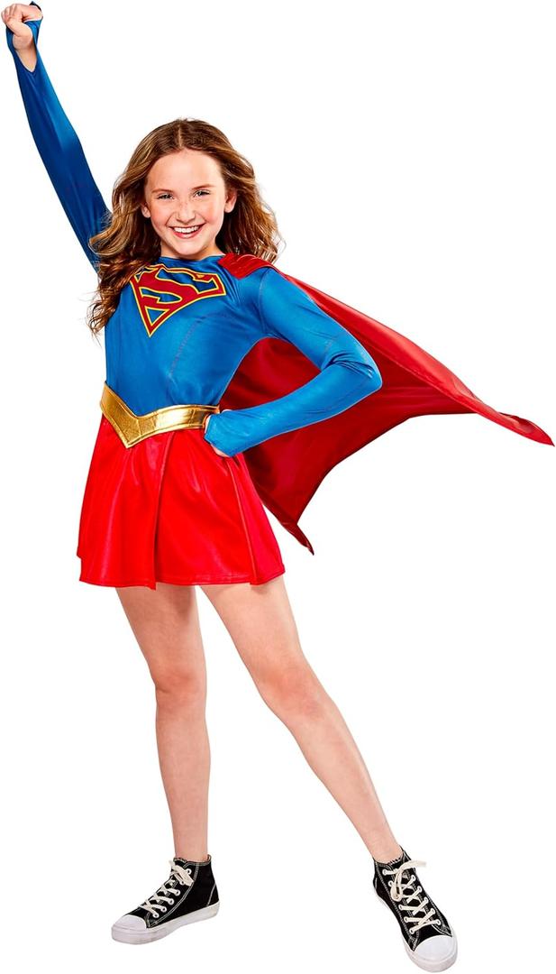 Rubies DC Superheroes Supergirl TV Series: Supergirl Costume Dress for Kids, Girl's Large (Medium)