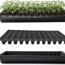 RooTrimmer 10 Pack 1020 Seed Starter Trays and 10 Pcs 72 Cell Plug Trays, Thick Durable Seedling Plastic Nursery Tray for TD538 1020 Tray Germination (10 Sets), 72 Cells-shallow
