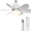 OOWOLF Ceiling Fan with Light and Remote, Low Profile Flush Mount Bladeless Ceiling Fan, 3 Color 3000-5000K, Dimmable LED Light, 3 Wind Speeds, Timer & Memory Function, Quiet Small Ceiling Fan 20.5"