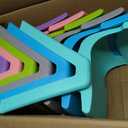 Axidou 6 Pack Premium 11" H Plastic Stackable School Chairs, Toddler and Kids Chair for Daycare, School, Outdoor, Home - Light Color