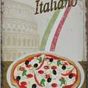 Vintage Metal Sign - Pizza Fast Food Shop Retro Tin Decorative Sign Wall Decor Metal Plate