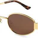 livho 2025 Trendy Oval Sunglasses - Stylish Polarized Shades for Everyday - Retro Metal Frames