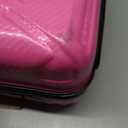 Amazon Basics 21" Hardside Carry-On Luggage with TSA Lock, Expandable, Scratch-Resistant Geometric Surface, Organized Interior, 4 Multi-directional Spinner Wheels, Pink