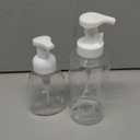  Soap Dispensers, 17 OZ & 10 OZ Refillable Plastic Soap Pump Bottles for Liquid Soap, Shampoo, Body Wash, 2 Pcs, Clear