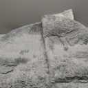 LOCHAS Bedroom Rug 2.6' x 5.3', Gray Fluffy Shaggy Area Rug for Bedroom Bedside, Soft Oval Throw Rugs Carpet for Kids Girls Nursery Living Room Home Decor (Grey)