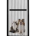 Lumizone Extra Tall Cat Gate 61.02" High Pressure Mounted Extra Wide 30.12"-34.05"  1.37" Gap No Drilling Auto-Close Tall Pet Gate for Dogs (Black, 30.12"-34.05"/76.5-86cm)