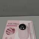 Nail Drill Professional, 50000RPM Rechargeable Cordless Electric Nail Kit with Bits & Anti-Slip Pad, Portable for Acrylic/Gel Removal & Faster Shaping, Manicure & Pedicure at Home or Salon (Pastel Pink)