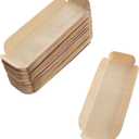 Disposable Wooden Plate Dessert Appetizers Charcuterie Sushi Plate for Party Picnic Weddings(8 * 3inches 50PCS)