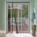 Fiberglass Magnetic Screen Door Fit Door Size 72 x 96 in- Heavy Duty Fiberglass Screen Door Mesh for Interior Door, Patio and Sliding Doors - Door Screen Magnetic Closure Let Fresh Air in