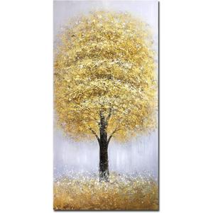 Yotree Paintings,24x48 Inch Lucky Tree Oil Hand Painting 3D Hand-Painted On Canvas Abstract Artwork Art Wall Decoration Abstract Painting for Livingroom