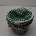 JOYIN 2 Pcs Easter Rattan Basket, Fruit Storage Serving Woven Wicker Baskets with Handle for Easter Egg Hunting, Picnic, Gift Packing and Decor