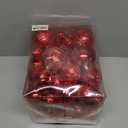 Christmas Ornaments Set with 60pcs Shatterproof Christmas Tree Decorations Multi-Size Christmas Ball Ornaments with 7 Styles Red