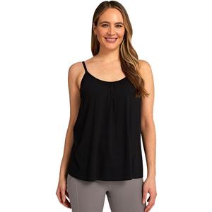 32 Degrees Women's Cool Flowy Bra Cami | with Built-in Cups | Relaxed Fit | Adjustable Spaghetti Strap (XX-Large, Black)