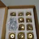 Khtumeware 20 Pack 1-1/4 inch Brushed Brass Cabinet Knobs - Brushed Gold Drawer Knobs for Dresser & Kitchen Drawers
