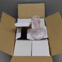 Glass Candlestick Holder,Striped Taper Candle Holders,Set of 6 Candle Stand for Table Centerpieces, Home Decor,Weddings,Festival and Parties (Light Pink Stripe)