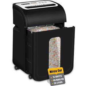14-Sheet Micro Cut Paper Shredder for Home Office Heavy Duty