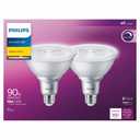 Philips LED 90-Watt PAR38 In/Outdoor Flood Light Bulb, Bright White, Dimmable, 40° Beam Spread, E26 Medium Base (2-Pack)