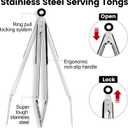 Chengu 12 Pack Stainless Steel Kitchen Tongs 7/9/12 Inches Food Serving Tongs Non Stick Cooking Clips for Kitchen Cooking Barbecue Buffet Wedding Family Gathering Grill Salad
