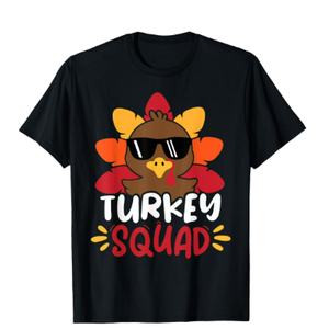 Turkey Squad Run Trot Family Thanksgiving Shirts Kids Adult T-Shirt Size 2T