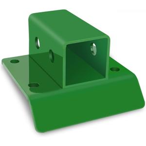 Bolt on Tractor Bucket 2 inch Receiver, 2" Towing Hitch Receiver, 5/8 Hitch Pin Hole Class 3 Trailer Hitch, 12000lbs, Work Well for Tractor Bucket (Trackor Green 2-inch Receiver Plate)