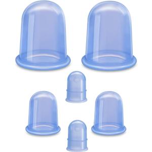 Silicone Cupping Therapy Sets (6-Pc Kit) - Included 2 Pcs Facial Suction Cups, Anti Cellulite Cup Massager - Vacuum Suction Cup for Cellulite Treatment - Amazing Cellulite Remover