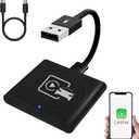 Wireless Carplay Adapter for Apple iPhone iOS 10+, Converts Wired to Wireless Carplay Dongle, Plug & Play Carplay for Cars from 2015