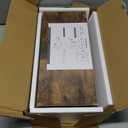 QEEIG Bathroom Floating Shelves for Wall - 15.7" Wall Mounted Shelf Over Toilet Farmhouse Home Decor Display Bookshelf Small 15.7 x 6.7 inch Set of 2, Rustic Brown (008-40BN)