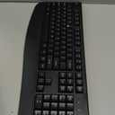 Wireless Keyboard and Mouse Combo, EDJO 2.4G Full-Sized Ergonomic Computer Keyboard with Wrist Rest and 3 Level DPI Adjustable Wireless Mouse for Windows, Mac OS Desktop/Laptop/PC (Black)