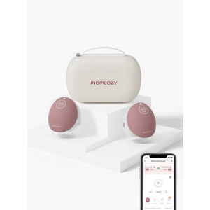 Momcozy Breast Pump Hospital-Grade, Hands Free Breast Pump App with Leak-Proof DoubleFit Flange, Personalized Multi-Modes & 15 Levels, 2 Count