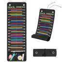 32-Pocket Pencil Parking for Classroom, Hanging Pencil Holder Wall Organizer, Numbered Portable Pencil Parking Pocket Chart for Classroom Organization, School Storage Supplies (Black)