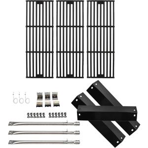 Grill Replacement Parts for Char Griller Grill 5050, 5650, 3008, 3001, 5250, 5072 Grill Gates, Grill Burner and Heat Plates Kit for Chargriller Replacement Parts