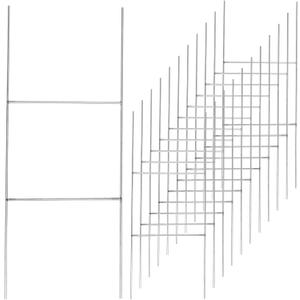 12 Pack Heavy Duty Metal H Frame Wire H Stakes, 17.5'' x 7'' Yard Sign Stake for 4mm Corrugated Signs