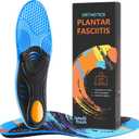Plantar Fasciitis Pain Relief Insoles for Men and Women, Full-Length Sports Inserts with Good Arch Support, Ideal for Running, Walking, All-Day Standing, No Trimming (MEN12-12.5 | WOMEN14-14.5--(305mm), Black+Blue)