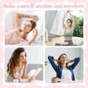 2 Pcs Thyroid Castor Oil Neck Wrap Reusable Organic Castor Oil Neck Pack for Thyroid Adjustable Castors Oils Compress Pack, Less Mess, Oils Not Included (White, Skin Color)