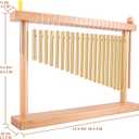 EASTROCK 20 Note Chime Table Wind Chime Bar Percussion Instrument Single Row Chime Hand Chimes Relaxing Meditation Healing Sound Desktop Decoration (Gold)