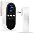 5-in-1 Combination Gas & Carbon Monoxide Detector with Battery Backup,Plug in Natural Gas Detector & CO Alarm with Temperature(F) & Humidity Sonsor,Propane & CO Detector for Home,RV,Apartment