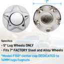 2Pcs Center Caps SUV Chrome Hubcaps for Ford 2004 F150 Heritage Ford 1997-04 F-150 &1997-2004 2003 Expedition Wheel Cover 7 Inch