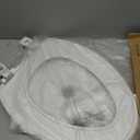 Bemis 7300SLEC Slow Close Toilet Seat, Easy Clean Hinges and Durable Plastic Seat, Made in USA, Elongated, White