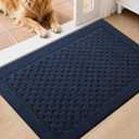 Dirt Trapper Door Mat 24"x 36", Non-Slip Entryway Rugs, Navy Blue | Washable Doormat, Stain Resistant and Absorbent Welcome Mat, Low Profile Floor Mats for Front Back and Entrance