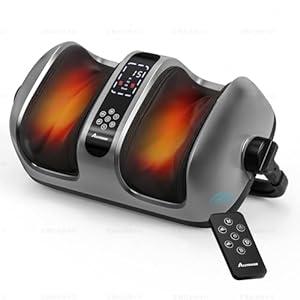 ALLYOUGER Foot Massager with Heat  Shiatsu Deep Kneading Machine for Plantar Fasciitis, Neuropathy & Circulation  5 Intensities, 4 Modes  Ideal Gifts for Women & Men